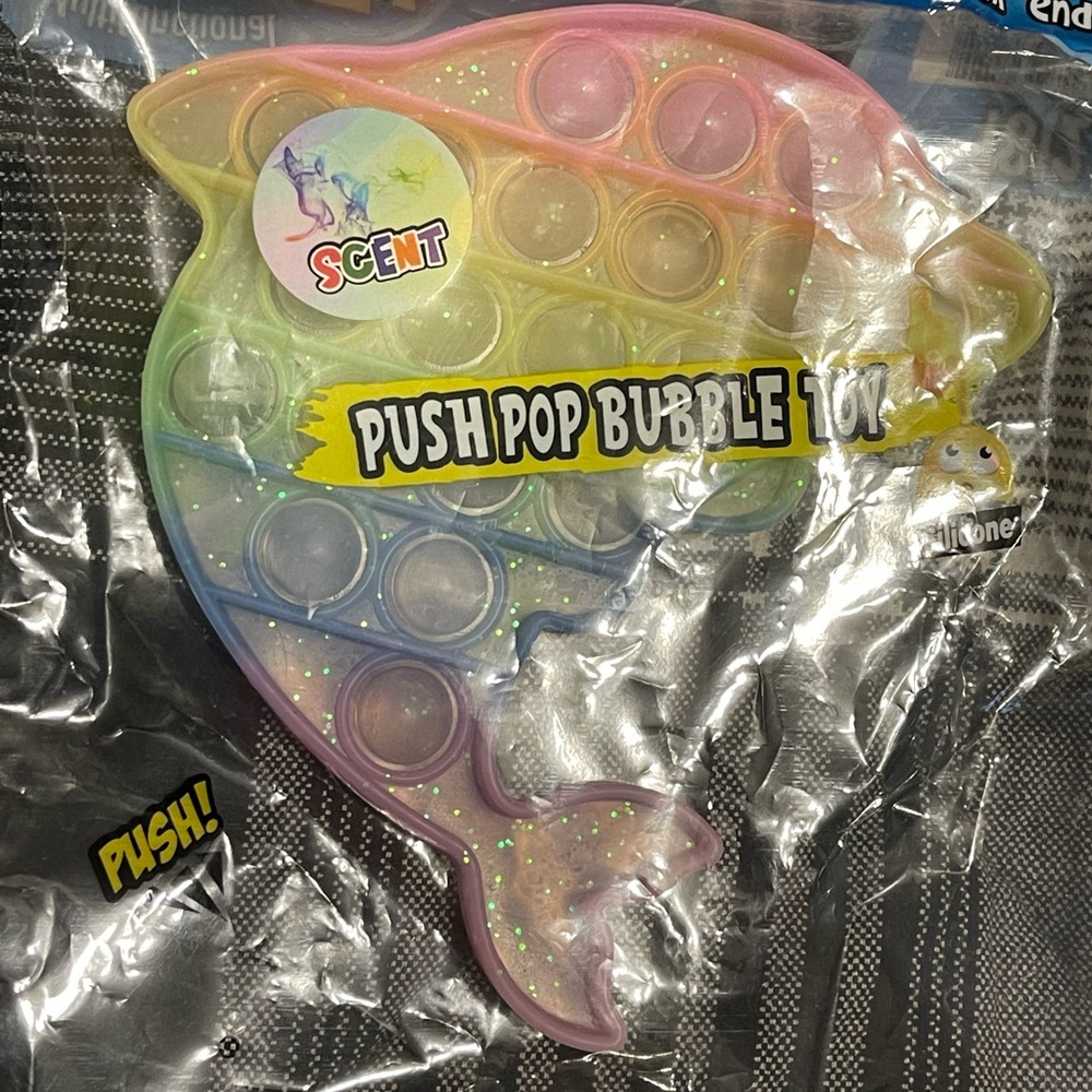 Push pop bubble toy dolphin